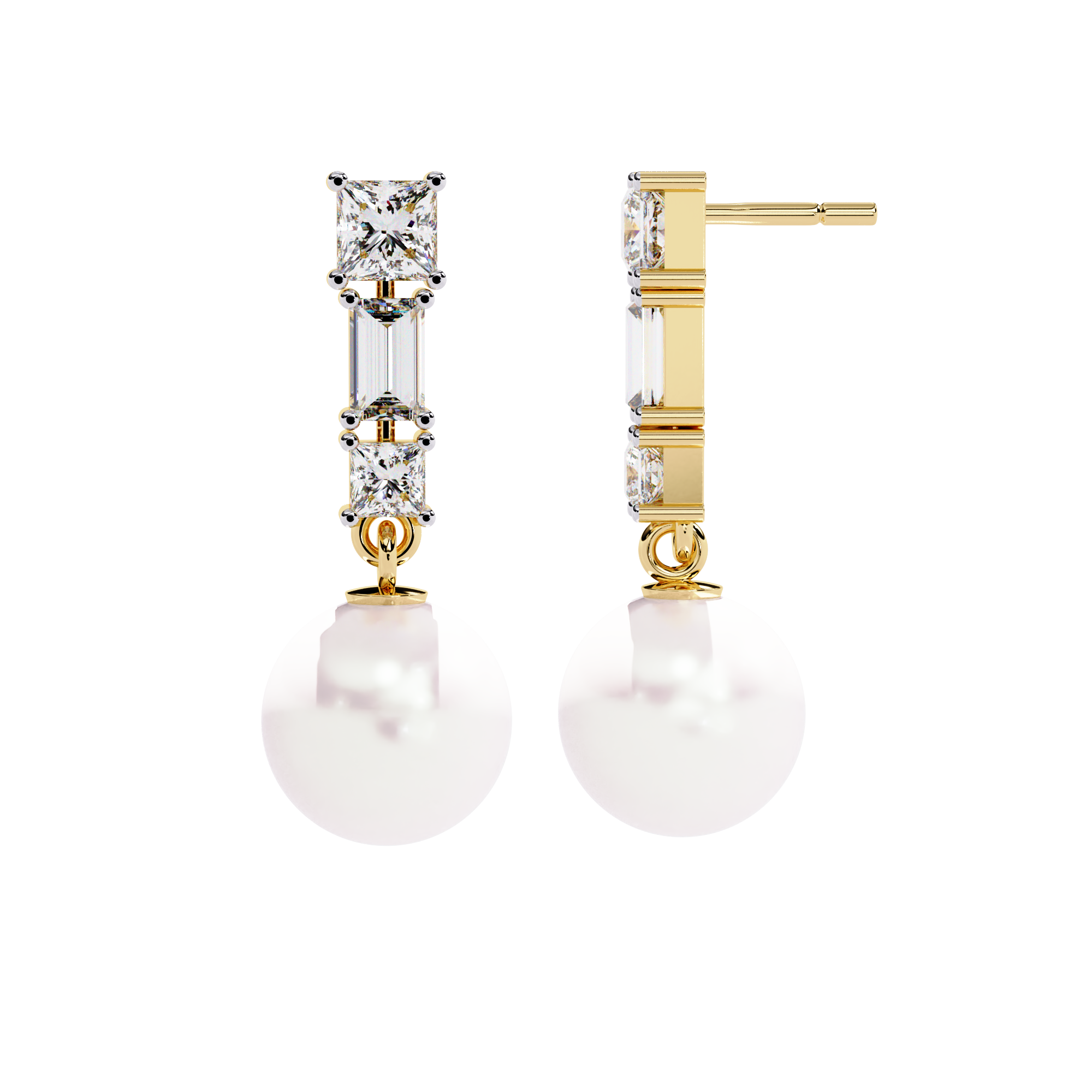 Buy Natural Diamond Dewdrop Dangle Earrings | Solitairekart